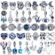 thumbnail image 2 of Charms de luciérnaga de plata esterlina 100% 925, globo de aire caliente de mal de ojo, azul, apto para pulsera Pandora Original, fabricación de joyas DIY, 2 of 4