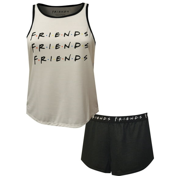 Richard Leeds Womens Friends the TV Series Logo Shortie Pajama (Large)