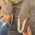 thumbnail image 5 of Willtoo Loafers for Women Fashion Slip On Dress Flat Shoes Round Toe Warm Work Everyday Wear Casual Walking Shoes Non-slip Comfortable Footwear, 5 of 5
