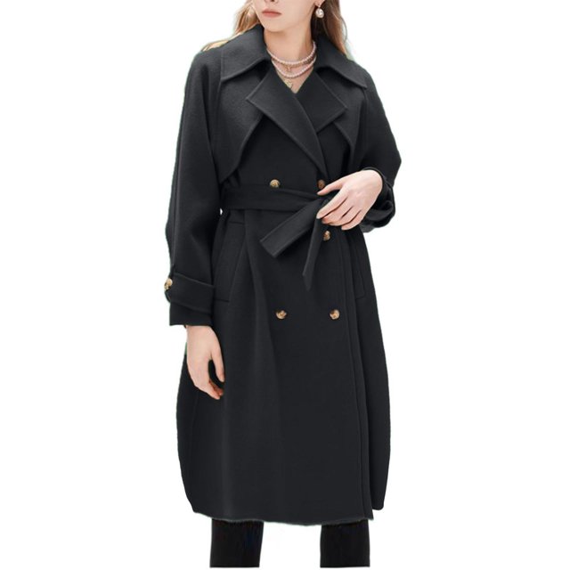 Puntoco Chaqueta Informal Sin Capucha Y Manga Larga Con Cordones Y Cortavientos Largo De Color Liso Con Botones En Los Hombros Y Mangas Largas Para Mujer