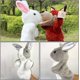 thumbnail image 5 of marionetas de mano de conejo de peluche, marionetas de mano de animales para niños, peluches suaves, juguete para rellenar calcetines navideños, juguetes interactivos para padres y niños pequeños., 5 of 5