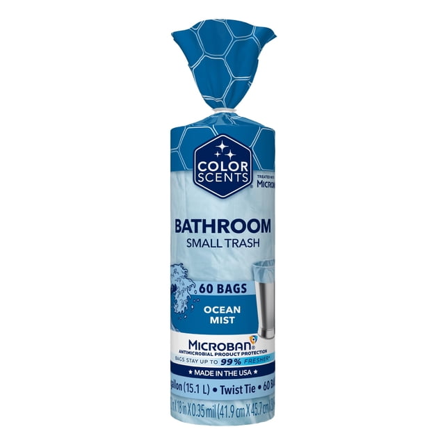 Bolsas de basura Color Scents 15,1 litros 60 unidades Ocean Mist
