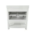 thumbnail image 2 of Merrick Lane 30 Inch Bathroom Vanity with Ceramic Sink, Carrara Marble Finish Countertop, Storage Cabinet with Soft Close Doors and Open Shelf in White/Black, 2 of 10