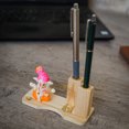 thumbnail image 2 of StatueStudio Ganesha Idol For Home Décor With Wooden Base Pen Holder Stand For Table Home Showpiece, 2 of 8