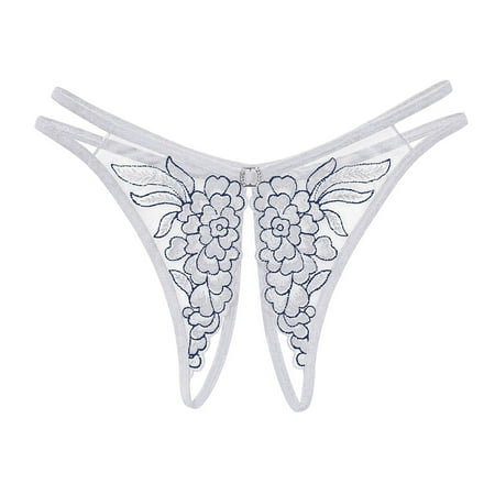 

Ruhiku GW Women s Sexy Open File Fascinate Embroidery Flowers Briefs