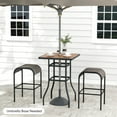 thumbnail image 4 of Gymax 2PCS 30'' Bar Height Bistro Stools Outdoor Bar Stools w/ Breathable Fabric Seat, 4 of 8
