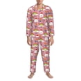 thumbnail image 3 of Naloa Cartoon Chicken Men’s Pajamas Set - Long Sleeve Button Down Sleep Shirt and Pajama Bottoms Sleepwear Set-XX-Large, 3 of 7