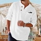 thumbnail image 1 of Blusas y camisas de manga larga con cuello redondo para hombre, blusa informal de moda con botones y manga larga, blusa tipo cárdigan para hombre, 1 of 6