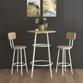 uhomepro 3 Pieces Bar Table Set, Modern Bar Table Set with 2 Stools