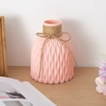 thumbnail image 6 of opvise Nordic Style Plastic Faux Ceramics Striped Vase Desktop Decor for Home, 6 of 8