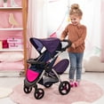 thumbnail image 5 of Bayer Design Twin Star Doll Stroller Blue & Hot Pink Unicorn Theme with Shoulder Bag, 5 of 6