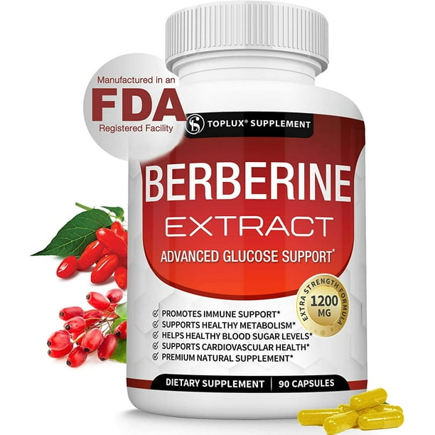 Berberine Extract 1200 mg HCL Complex Premium Strength Berberine Plus