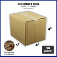 thumbnail image 4 of EcoSwift Brand Premium 5x4x4 Cardboard Boxes Mailing Packing Shipping Box Corrugated Carton 23 ECT, 5"x4"x4", Brown, 30-Pack, 4 of 4