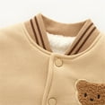 thumbnail image 6 of WOYY Boys Bomber Jacket Baby Thick Warm Baseball Coat Fall Winter Outerwear, 6 of 9