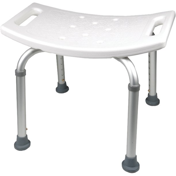 ProBasics Shower Chair without Back, 250lb Weight Capacity