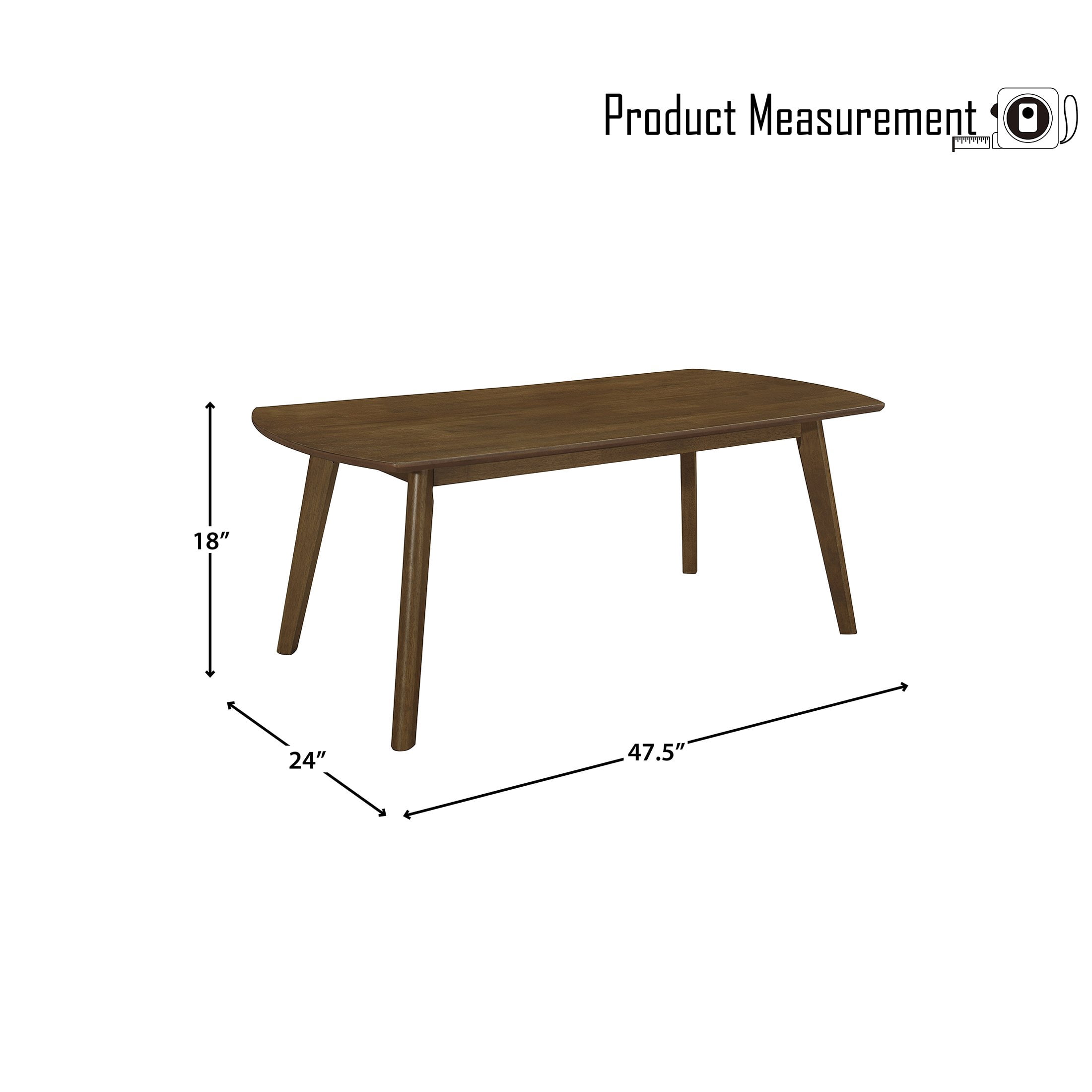 OakvillePark Ecola 3-Piece Pack Wood Occasional Table Set, Walnut