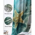 thumbnail image 3 of Ocean Shell Kitchen Curtains Beach Starfish Sea Water Sand Shore Cafe Short Curtains for Bathroom Blackout Window Curtain Grommet Small Window Treatment Drapes for Bedroom Living Room 27.5"x39"x2, 3 of 9
