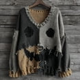 thumbnail image 3 of New autumn and winter women's V-neck sweatshirt imitation wool, 3 of 6