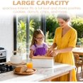 thumbnail image 5 of Chris.W Bread Box For Kitchen Countertop, White Bread Box With Bamboo Wood Cutting Board Lid, Metal Large Bread Boxes, Modern Bread Storage Container Holder, Vintage Bread Keeper Bin, 5 of 5