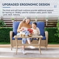 thumbnail image 6 of Bellefurn 5 Pieces Outdoor Patio Furniture Sets with Swivel Rocker Chairs Rattan Glider Loveseat and Coffee Table,Wicker Outdoor Conversation Sets for Porch Deck Backyard Poolside, 6 of 11