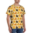 thumbnail image 2 of Vsdgher Funny Chicken Print Men's Dry Fit Mesh Athletic Shirts Moisture Wicking Tennis T-Shirt Tops, 2 of 9
