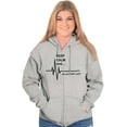 thumbnail image 4 of Keep Calm Funny EMT Humor Unisex Fleece Graphic Zip Up Hoodie Brisco Brands 4X, 4 of 5