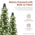 thumbnail image 6 of Best Choice Products Set of 3 Pre-Lit Hand-Painted Ceramic Tabletop Christmas Trees w/ Warm White Bulbs - Green, 6 of 9