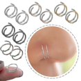 thumbnail image 1 of 2pcs Double Nose Rings For Pierced Noses Spiral Nose Rings For Girls, Nostril Piercing Jewellery Best Gift, 1 of 4