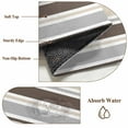 thumbnail image 6 of Round Area Rug 8 Ft, Khaki Grey Striped Washable Non-Slip Circle Carpet for Living Room/Bedroom, Farmhouse Stripes Modern Abstract Art Collection Low-Profile Large Area Rugs for Indoor, 6 of 8