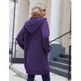 thumbnail image 5 of Zeagoo Women's Zip Up Hoodies Long Sleeve Long Tunic Sweatshirts Oversized Fleece Casual Fall Jacket Coat with Pocket, 5 of 6