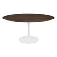 thumbnail image 2 of Modway Lippa 60" Round Modern Wood/Metal Dining Table in Cherry/White, 2 of 6