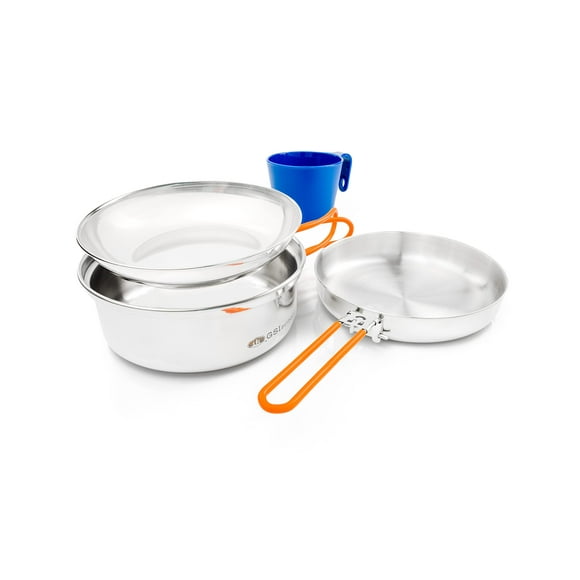 GSI Outdoors Stainless 1-Person Mess Kit for Camping and Backpacking
