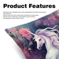 thumbnail image 2 of Unicorn Pillow Covers Inserts, Decorative Pillows, Throw Pillows with Unique Patterns for Home Décor - Set of 2 in 16x16, 18x18, or 20x20 inches, 2 of 6