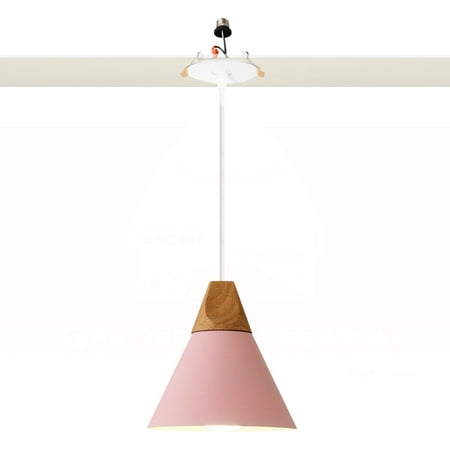 

Kiven Can Lights Retrofit Recessed Lighting with E26 Power Outlet Adapter 4/5 Inch Replacement Conversion Kit Farmhouse Pendant Lighting for Kitchen Living Room Bedroom 1 Light Pink Finish