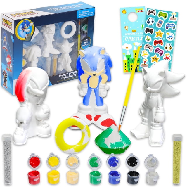 Set Pinta tus propias figuras de Sonic the Hedgehog para niños