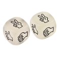 thumbnail image 3 of Juego de Adivinanzas con Dedos de 2x2 Piezas, Dados Divertidos, Piedra, Papel, Tijeras, Entretenimiento , Blanco, 2 piezas, 3 of 8