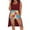 Wine A, variant on QLEICOM Women's Summer 3 Piece Outfits Shorts Sets Casual Print Ribbed Sleeveless Crop Top Tank and High Waisted Shorts Sets Yellow A M, US Size 6
