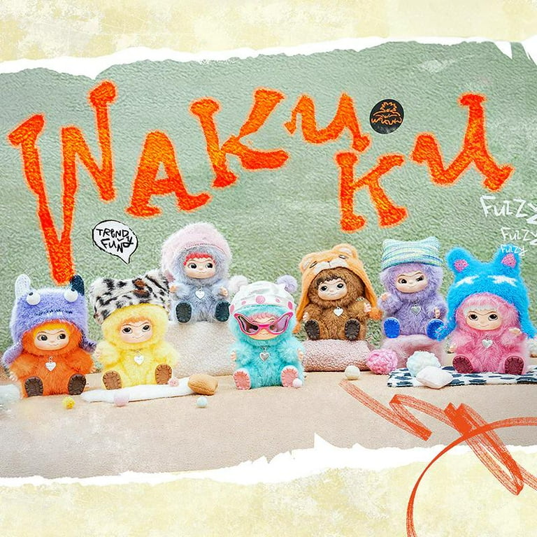 WAKUKU FUZZY TRENDY FUN PARTY フィギュア Wakuku Fuzzy Trendy Fun Party Series Plush Blind Box Toy