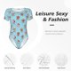 thumbnail image 4 of Balery winter cow cute Body de cuello redondo de manga corta para mujer Tops de manga corta Tops básicos-Large, 4 of 7