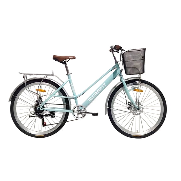 Bicicleta Urbana Para Mujer de Paseo R 26 Terrafit Vintage Venice Aqua