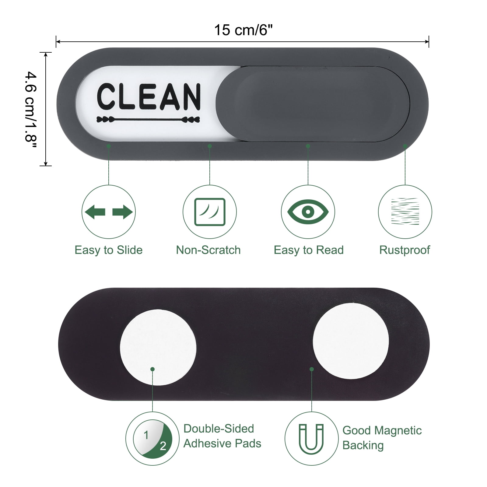 Unique Bargains Dishwasher Magnet Clean Dirty Sign Dishwasher Hotel Magnet Gray