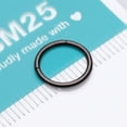 thumbnail image 5 of Implant Grade Titanium PVD Blackline Basic Seamless Hinged Clicker Hoop Ring-Black, 5 of 5