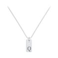 thumbnail image 1 of Small Initial Tag Necklace with Birthstone, 1 of 6