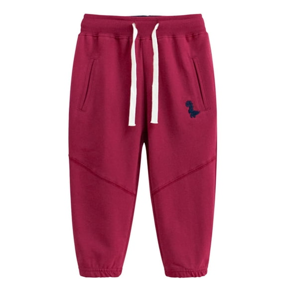 UngA Toddler Boy Fall Clothes Boys Cargo Joggers Pants Elastic Waist Casual Jogging Trousers Bottom for Kids Red,8-9 Years
