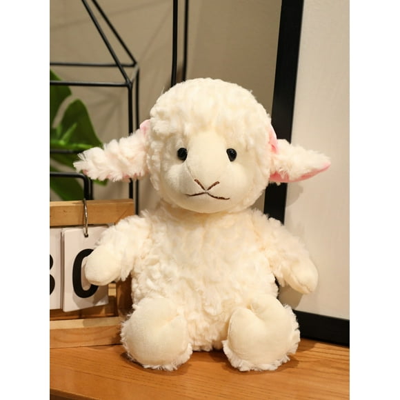 16cm Cute Bowknot Little Sheep Doll Plush Toy Wedding Doll Children's Comfort Doll Girls Gift