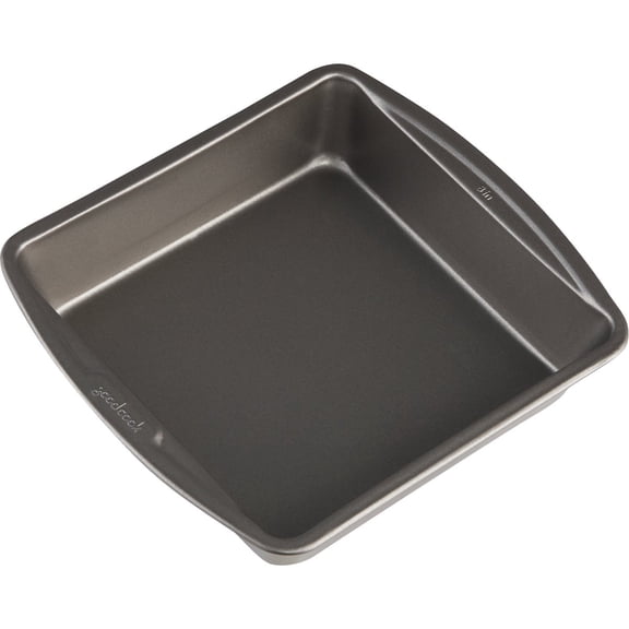 Good Cook 04017 786173391991 8 Inch x 8 Inch Square Cake Pan, 8 x 8 Inch, Grey