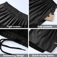 thumbnail image 3 of Pantalones cortos para correr 2 en 1 para hombre con forro, pantalones cortos de entrenamiento Dry Fit con bolsillos, 3 of 5