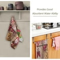 thumbnail image 2 of Christmas Sweets Wooden Hand Towels 2 PCS, Merry Xmas Kitchen Towel Ultra Soft and Highly Absorbent,Decorative Fingertip Face Towel for Bathroom Hotel, 28.3"x14.4", 2 of 5