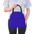 thumbnail image 6 of Defioc Darkblue Print LunchBag for Women and Men - Leakproof Cooler Tote Bag Organizer - Reusable Lunch Box for Office/Picnic/Hiking/Beach, 6 of 6
