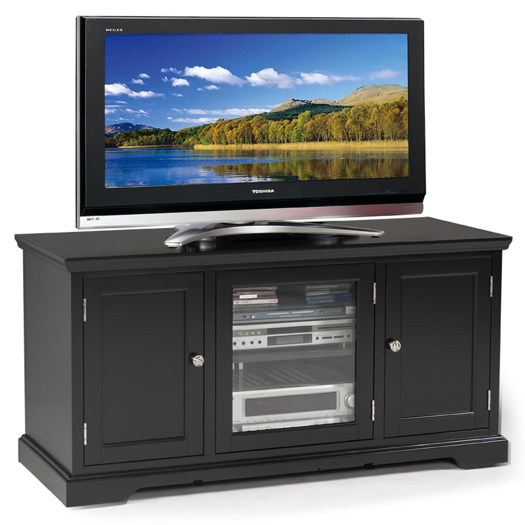 Leick Home Riley Holliday TV Stand for TV's up to 50", Black Hardwood